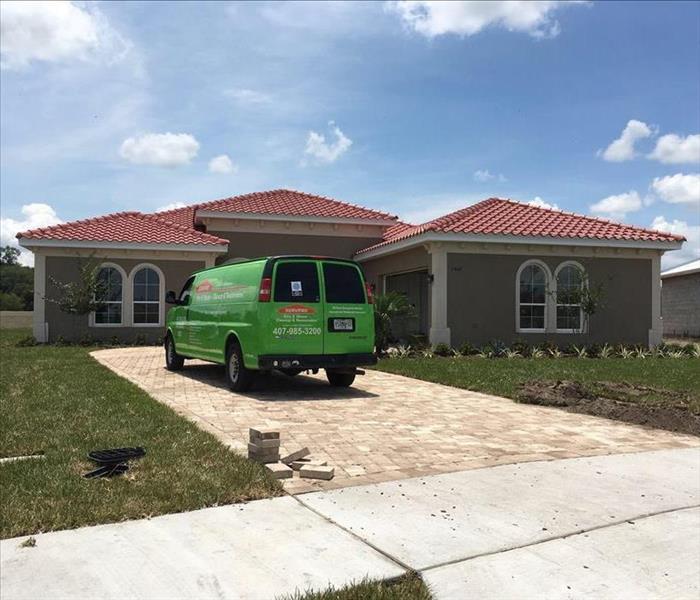 SERVPRO truck at residential property